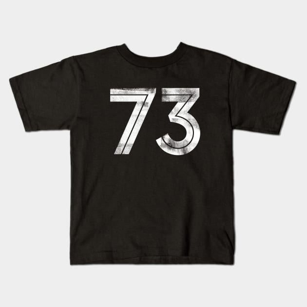 73 Ink-Rolled Prime Number Kids T-Shirt by SpacePodTees